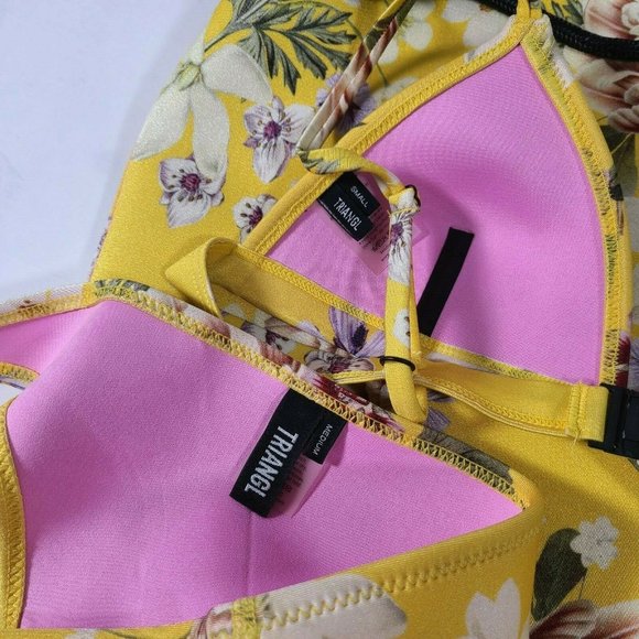 TRIANGL Yellow Flora Delilah Neoprene Bikini - Picture 4 of 4